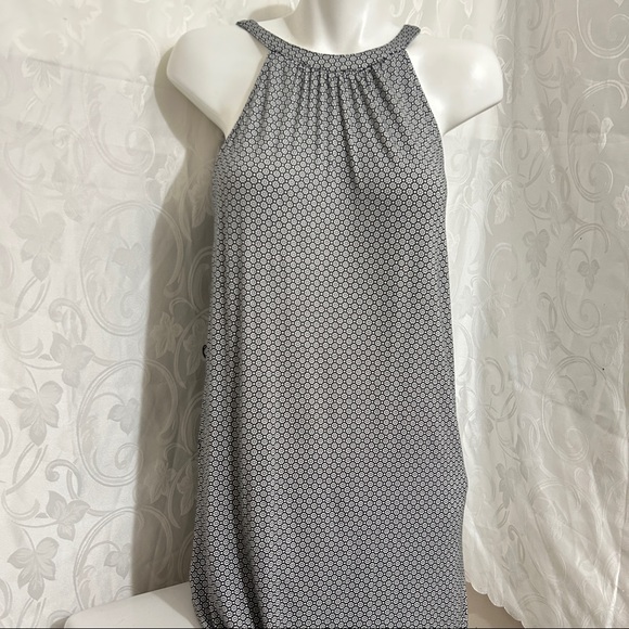 Old Navy Black and White Sleeveless Cotton Blend Maxi Dress - Picture 1 of 11